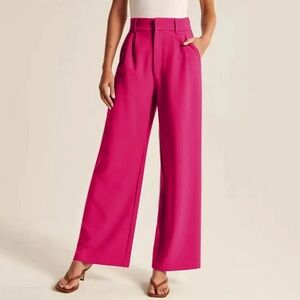 Zara Fuchsia Wide-Leg Pants